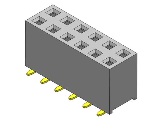 موصل رأس أنثى 2.54 مم صف مزدوج SMT TYPE 2 * 2PIN إلى 2 * 40PIN H = 7.10mm
