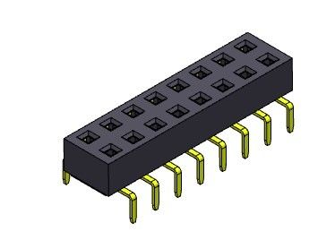 موصل رأس أنثى 2.54 مم مزدوج الصف مزدوج الإدخال نوع 2 * 2PIN إلى 2 * 40PIN H = 3.00 مم