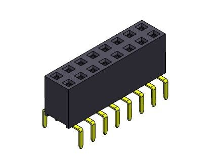 موصل رأس أنثى 2.54 مم مزدوج الصف مزدوج الإدخال نوع 2 * 2PIN إلى 2 * 40PIN H = 7.10 مم