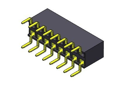 موصل رأس أنثى 2.54 مم مزدوج الصف مزدوج الإدخال نوع 2 * 2PIN إلى 2 * 40PIN H = 7.10 مم