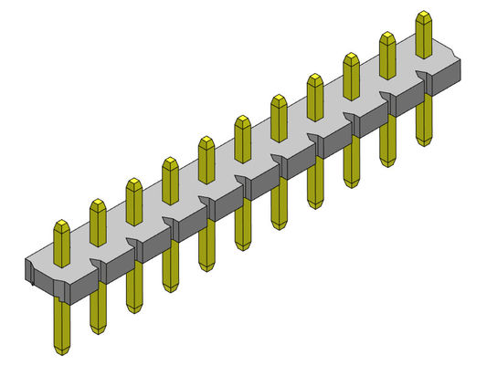 موصل رأس الدبوس 5.08 مللي متر صف واحد Dip TYPE 1 * 2PIN إلى 1 * 20PIN H = 2.54 مللي متر
