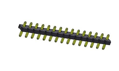 موصل رأس الدبوس 5.08 مللي متر صف واحد Dip TYPE 1 * 2PIN إلى 1 * 20PIN H = 2.54 مللي متر