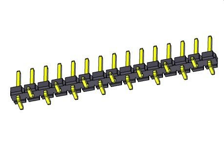 موصل رأس الدبوس 5.08 مللي متر صف واحد SMT TYPE 1 * 2PIN إلى 1 * 20PIN H = 2.54 مللي متر