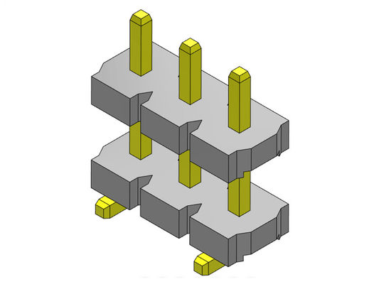 موصل رأس الدبوس 5.08 مم صف واحد مكدس مستقيم SMT TYPE 1 * 2PIN إلى 1 * 20PIN