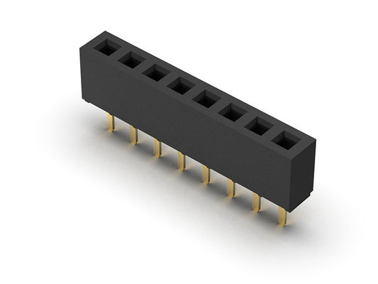 موصل رأس أنثى 2.00 مم صف واحد Dip TYPE 1 * 2PIN إلى 1 * 40PIN H = 4.30mm