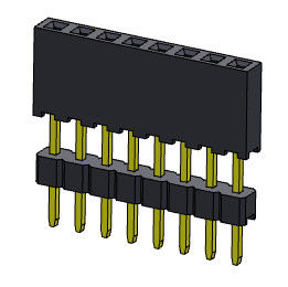 موصل رأس أنثى 2.00 مم صف واحد مرتفع نوع 1 * 2PIN إلى 1 * 40PIN