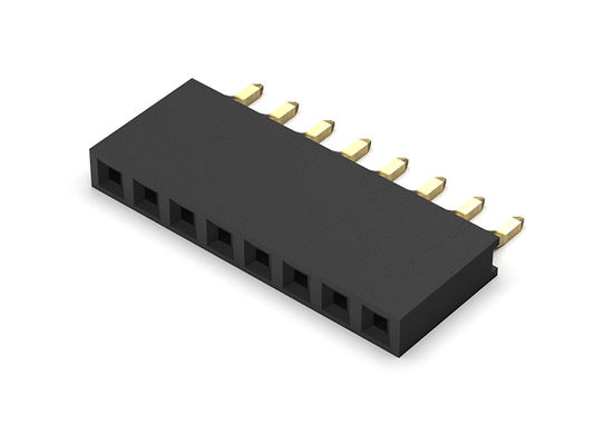 موصل رأس أنثى 2.00 مم صف واحد Dip TYPE 1 * 2PIN إلى 1 * 40PIN H = 6.35mm