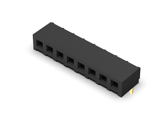 موصل رأس أنثى 2.00 مم صف واحد R / A Dip TYPE 1 * 2PIN إلى 1 * 40PIN H = 4.30mm