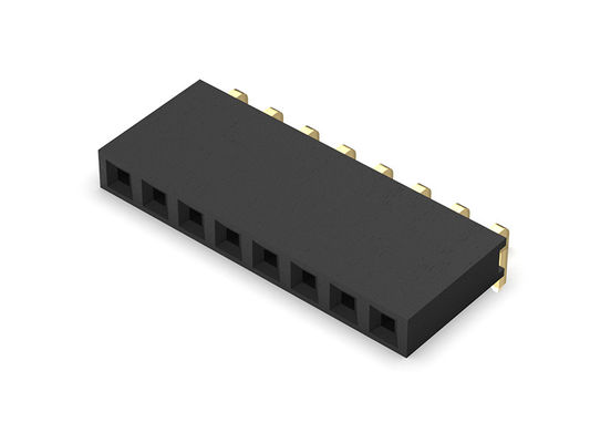 موصل رأس أنثى 2.00 مم صف واحد R / A Dip TYPE 1 * 2PIN إلى 1 * 40PIN H = 6.35mm