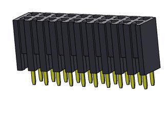موصل رأس أنثى 2.00 مم ثنائي الصف Dip TYPE 2 * 2PIN إلى 2 * 40PIN H = 7.20mm