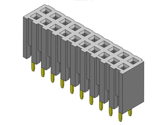 موصل رأس أنثى 2.00 مم ثنائي الصف Dip TYPE 2 * 2PIN إلى 2 * 40PIN H = 7.20mm