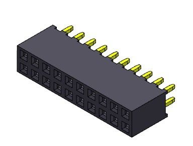موصل رأس أنثى 2.00 مم ثنائي الصف Dip TYPE 2 * 2PIN إلى 2 * 40PIN H = 6.35mm