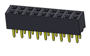 موصل رأس أنثى 2.00 مم ثنائي الصف Dip TYPE 2 * 2PIN إلى 2 * 40PIN H = 4.30mm