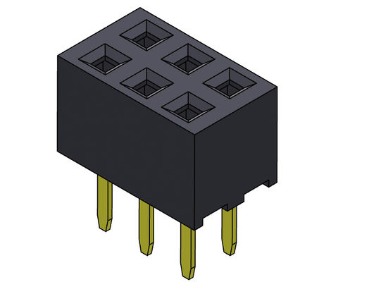 موصل رأس أنثى 2.00 مم ثنائي الصف Dip TYPE 2 * 2PIN إلى 2 * 40PIN H = 4.00mm