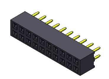 موصل رأس أنثى 2.00 مم ثنائي الصف Dip TYPE 2 * 2PIN إلى 2 * 40PIN H = 4.00mm