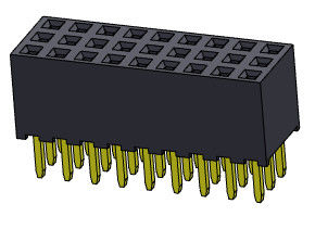 موصل رأس أنثى 2.00 مم ثلاثي الصف Dip TYPE 3 * 2PIN إلى 3 * 40PIN H = 6.35 مم