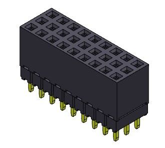 موصل رأس أنثى 2.00 مم ثلاثي الصف مرتفع نوع 3 * 2PIN إلى 3 * 40PIN