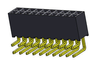 2 * 2PIN إلى 2 * 40PIN Dip موصلات 2.00mm صف مزدوج R / A Dip TYPE