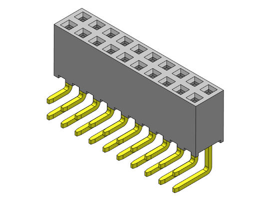 2 * 2PIN إلى 2 * 40PIN Dip موصلات 2.00mm صف مزدوج R / A Dip TYPE