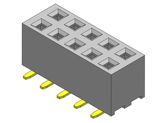 موصل رأس أنثى 2.00 مم صف مزدوج SMT TYPE 2 * 2PIN إلى 2 * 40PIN H = 4.00mm