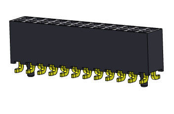 موصل رأس أنثى 2.00 مم صف مزدوج SMT TYPE 2 * 2PIN إلى 2 * 40PIN H = 6.35 مم