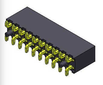 موصل رأس أنثى 2.00 مم صف مزدوج SMT TYPE 2 * 2PIN إلى 2 * 40PIN H = 6.35 مم