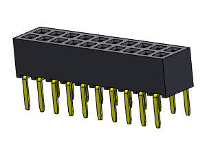 DIP نوع دبوس أنثى موصل رأس مقبس أنثى 2.00mm صف مزدوج