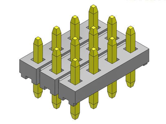 موصل رأس الدبوس 2.00 مم رباعي الصف مستقيم نوع 4 * 3PIN إلى 4 * 40PIN H = 1.50 مم