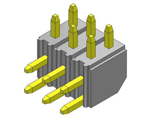 موصل رأس الدبوس 2.00 مم صف مزدوج R / A مستقيم TYPE 2 * 2PIN إلى 2 * 40PIN H = 4.30 مم