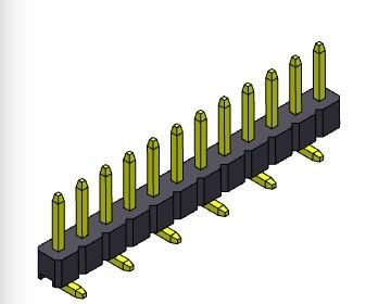 2.00mm صف واحد PCB رأس موصل SMT TYPE 1 * 2PIN إلى 1 * 40PIN H = 2.00mm