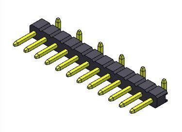 2.00mm صف واحد PCB رأس موصل SMT TYPE 1 * 2PIN إلى 1 * 40PIN H = 2.00mm