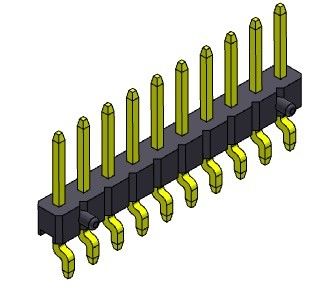 موصل رأس الدبوس 2.00 مم إدخال جانبي صف واحد SMT TYPE 1 * 2PIN إلى 1 * 40PIN H = 2.00 مللي متر
