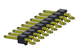 موصل رأس الدبوس 2.00 مم إدخال جانبي صف واحد SMT TYPE 1 * 2PIN إلى 1 * 40PIN H = 2.00 مللي متر