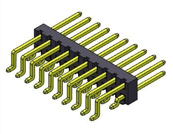 موصل رأس الدبوس 2.00 مم مدخل جانبي صف مزدوج SMT TYPE 2 * 3PIN إلى 2 * 40PIN H = 2.00mm