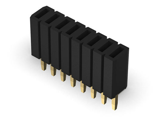 أنثى موصل الرأس 1.27mm صف واحد مستقيم النوع 1 * 2PIN إلى 1 * 50PIN H = 4.60mm