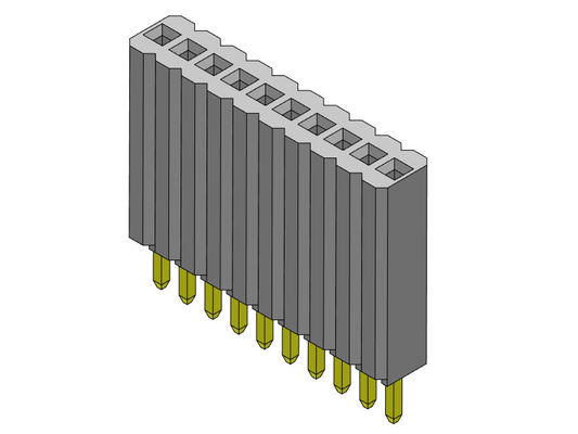 أنثى موصل الرأس 1.27mm صف واحد مستقيم النوع 1 * 2PIN إلى 1 * 50PIN H = 8.50mm