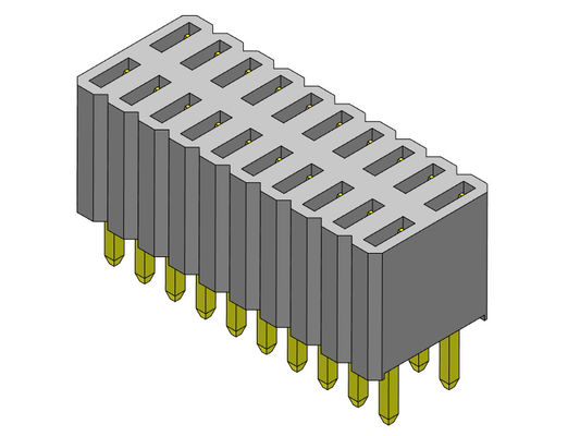 موصل رأس أنثى 1.27 مم نوع مستقيم مزدوج الصف 2 * 3PIN إلى 2 * 50PIN H = 4.60 مم