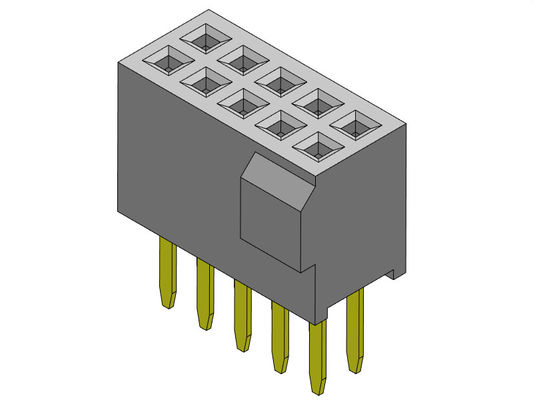 موصل رأس أنثى 1.27 مللي متر نوع مستقيم مزدوج الصف مع نتوء 2 * 3PIN إلى 2 * 50PIN H = 4.40 مللي متر