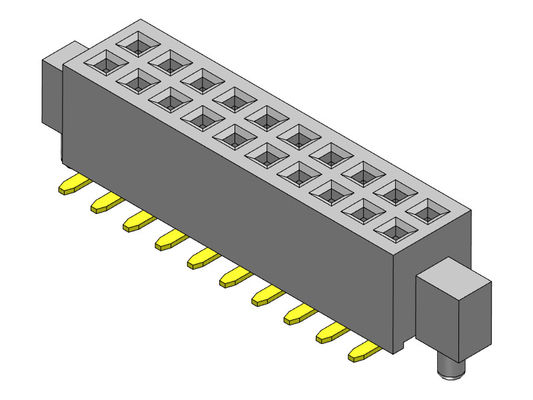 موصل رأس أنثى 1.27 مللي متر صف مزدوج مع أوتاد SMT Type 2 * 3PIN إلى 2 * 50PIN H = 3.40 مللي متر