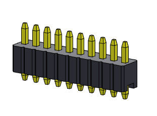 موصل رأس الدبوس 1.27 مم سلسلة صف واحد مستقيم النوع 1 * 2PIN إلى 1 * 50PIN SQ0.46mm