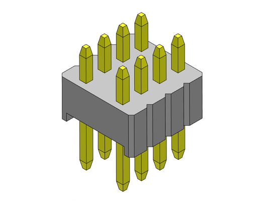 1.27mm Serise Pin Header Connector صف مزدوج نوع مستقيم 1.27*2.54mm 2*2PIN إلى 2*50PIN SQ0.46mm