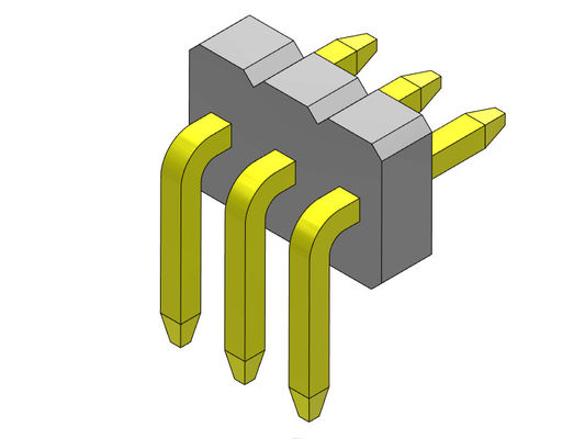 موصلات رأس لوحة الدائرة 1.27 مللي متر صف واحد R / A 1 * 2PIN إلى 1 * 50PIN