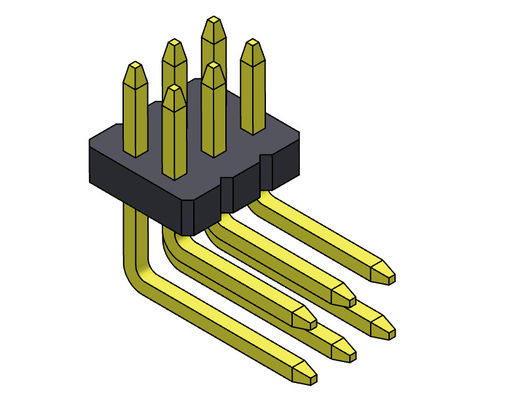 صف مزدوج R / A دبوس موصل كهربائي نوع مستقيم 2 * 2PIN إلى 2 * 50PIN
