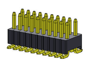 SMT نوع صف مزدوج رأس دبوس 1.27 * 2.54mm 2 * 2PIN إلى 2 * 50PIN SQ0.46mm