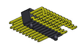 1.27mm موصلات دبوس عالمية صف مزدوج R / A 1 * 2PIN إلى 1 * 33PIN SQ0.40mm