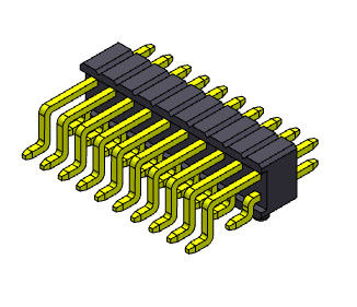1.27mm موصلات دبوس عالمية صف مزدوج R / A 1 * 2PIN إلى 1 * 33PIN SQ0.40mm