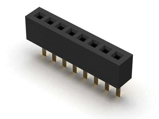 موصل رأس أنثى 1.00 مم صف واحد مستقيم النوع 1 * 2PIN إلى 1 * 40PIN H = 2.10 مم