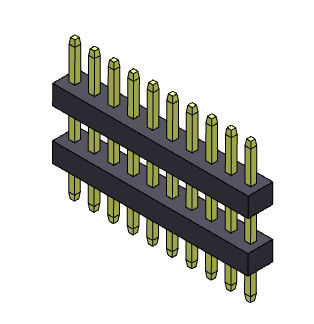 موصل رأس الدبوس 1.00 مم صف واحد مكدس نوع مستقيم 1 * 3PIN إلى 1 * 40PIN SQ0.30mm