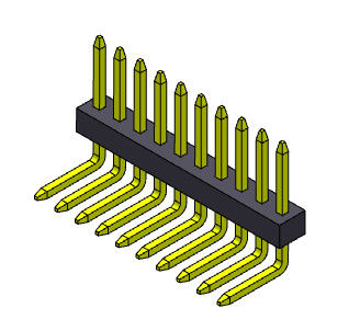 1.00 مللي متر دبوس أنثى موصل رأس R / A دبوس موصلات كهربائية 1 * 2PIN إلى 1 * 40PIN