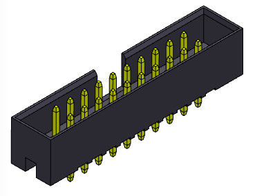 500V AC / DC Box Header 2mm صف مزدوج Stright Dip Type H = 5.60mm